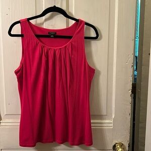 Ann Taylor pleated neck shell, size M